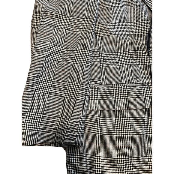 Vintage BURBERRYS' England Blue Grey Black Wool Houndstooth Blazer ~42R - Picture 6 of 7